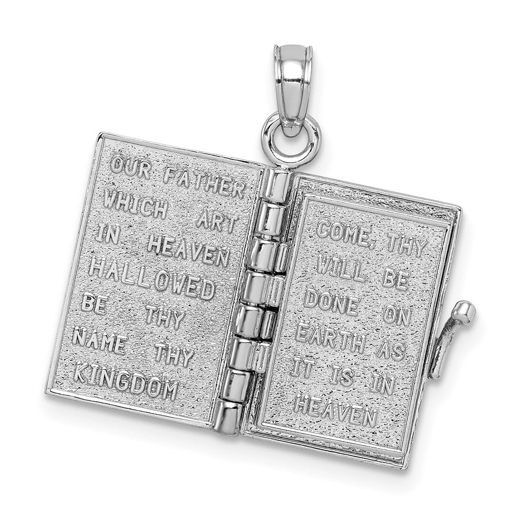 3-D HOLY BIBLE with Lord's Prayer and Moveable Pages Pendant - WBC