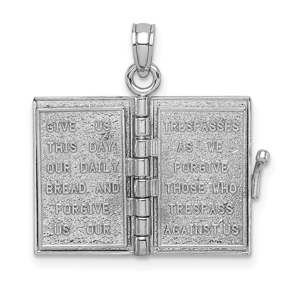 3-D HOLY BIBLE with Lord's Prayer and Moveable Pages Pendant - WBC