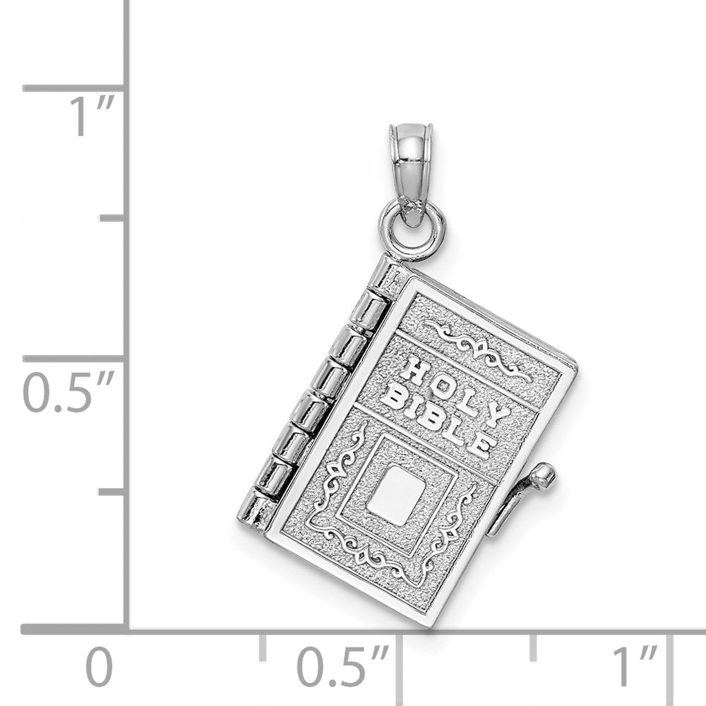 3-D HOLY BIBLE with Lord's Prayer and Moveable Pages Pendant - WBC