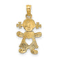 Playful Girl with Cut-Out Heart Charm - WBC