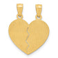 BEST FRIENDS Heart with Flower 2-Piece Break-Apart Pendant - WBC