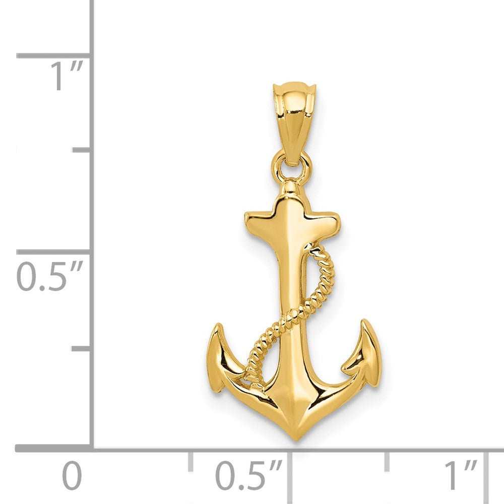 Polished Anchor with Rope Pendant - WBC