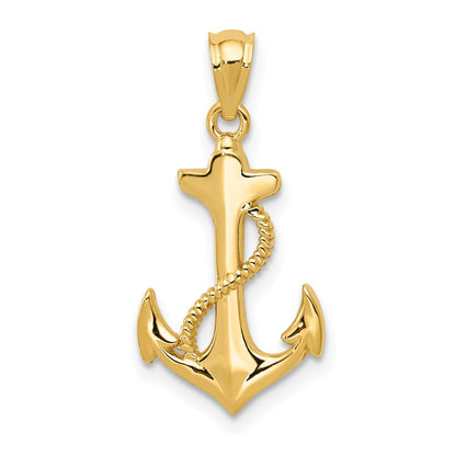 Polished Anchor with Rope Pendant - WBC