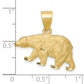Satin Diamond-cut Bear Pendant - WBC