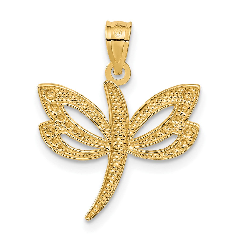 and Rhodium Dragonfly Pendant - WBC