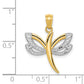 and Rhodium Dragonfly Pendant - WBC