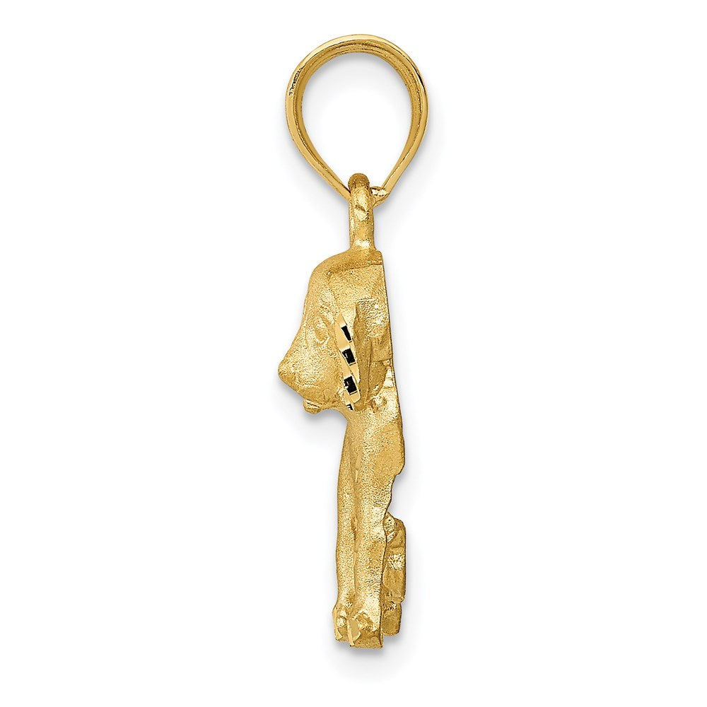 Satin Diamond-cut Dog Charm - WBC