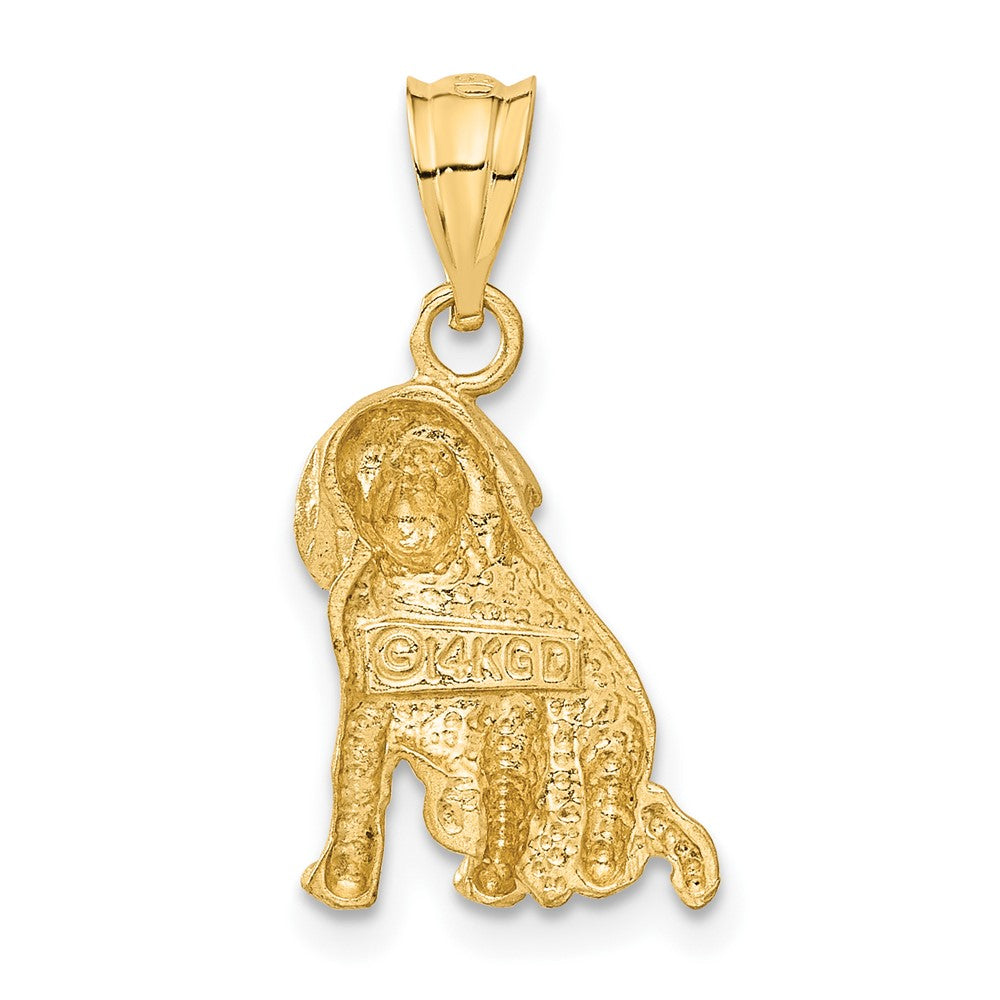 Satin Diamond-cut Dog Charm - WBC
