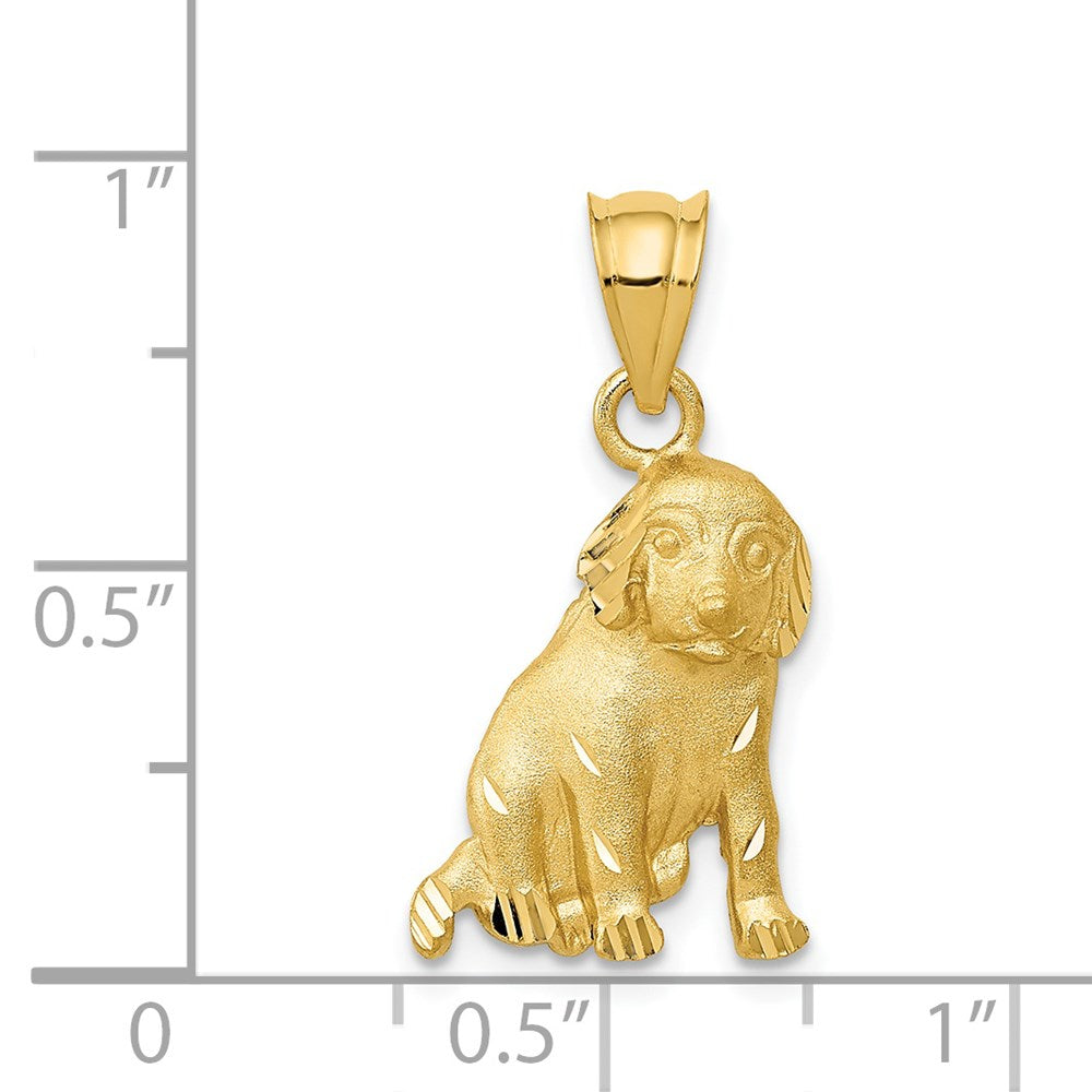Satin Diamond-cut Dog Charm - WBC