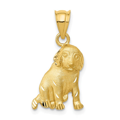 Satin Diamond-cut Dog Charm - WBC