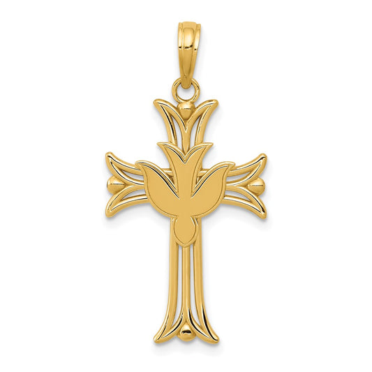 Dove on Cross Pendant - WBC