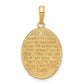 and Rhodium Reversible GUARDIAN ANGEL PRAYER Pendant - WBC