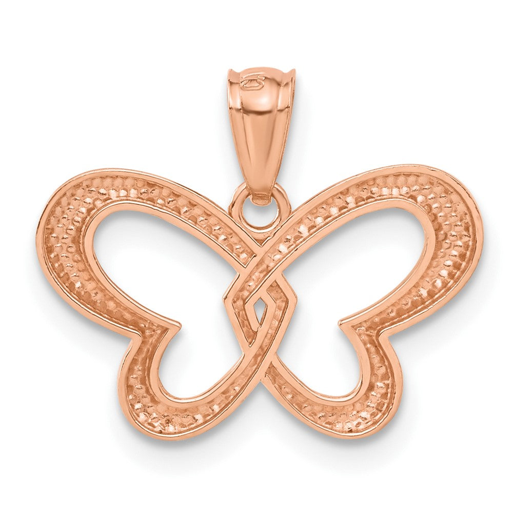 and Rhodium Butterfly Pendant - WBC