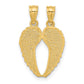 Two-Piece Break-Apart Diamond-cut Wings Pendant - WBC