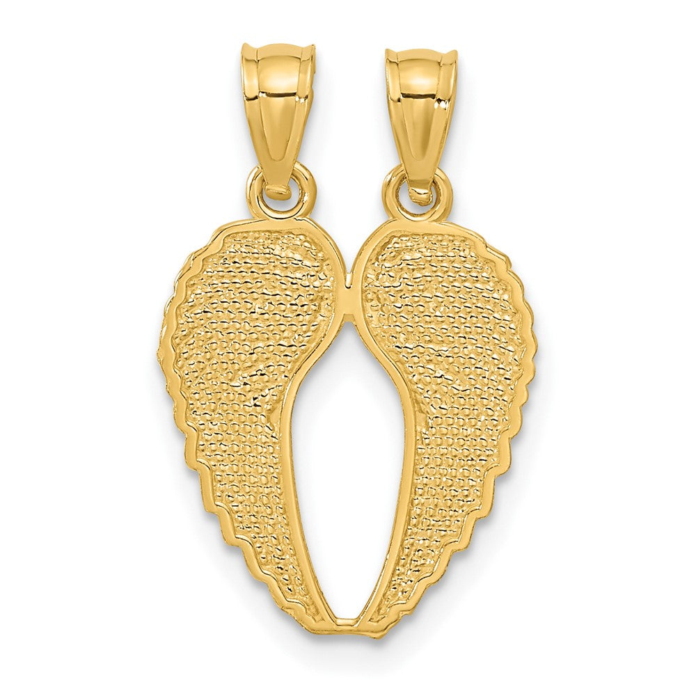 Two-Piece Break-Apart Diamond-cut Wings Pendant - WBC