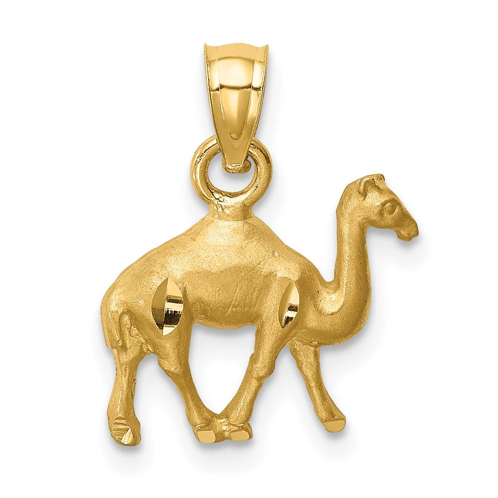 Satin Diamond-cut Camel Pendant - WBC