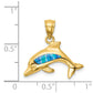 Lab Created Opal Dolphin Pendant - WBC