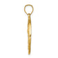 Diamond-cut Dolphin and Shells Circle Pendant - WBC