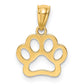 Cut-out Paw Print Pendant - WBC