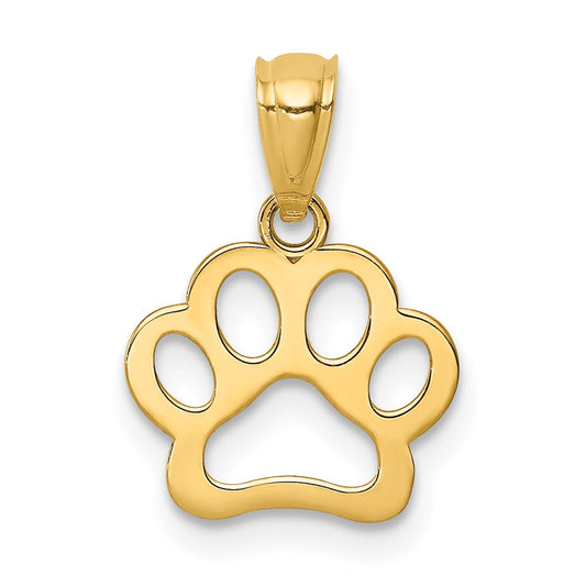 Cut-out Paw Print Pendant - WBC