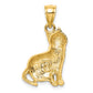 Satin Diamond-cut Cat Pendant - WBC