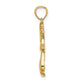 and Rhodium Diamond-cut Angel with a Star Charm - WBC