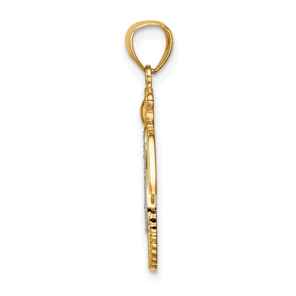 and Rhodium Infinity Angel Pendant - WBC