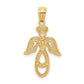 and Rhodium Infinity Angel Pendant - WBC