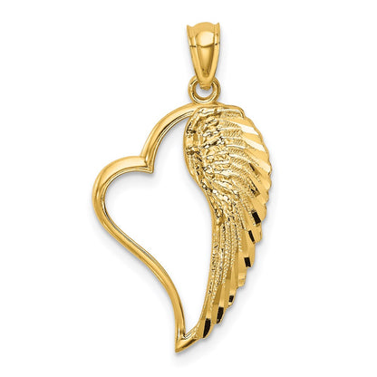 Polished Heart and Wing Pendant - WBC