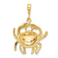 Satin Diamond-cut Cancer Zodiac Charm - WBC