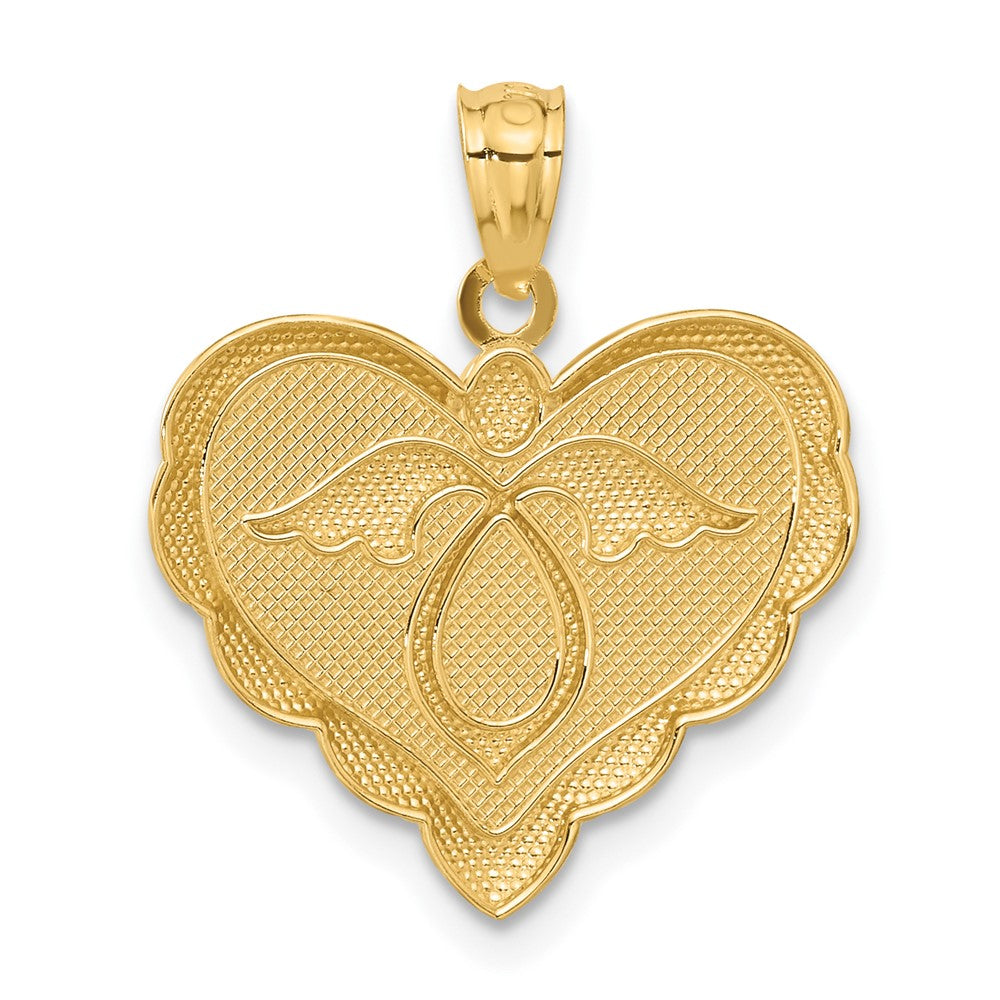 Angel in Heart Scalloped Edge Pendant - WBC