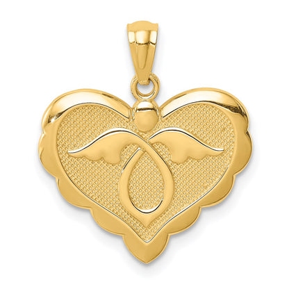 Angel in Heart Scalloped Edge Pendant - WBC