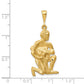 Satin Diamond-cut Aquarius Zodiac Charm - WBC
