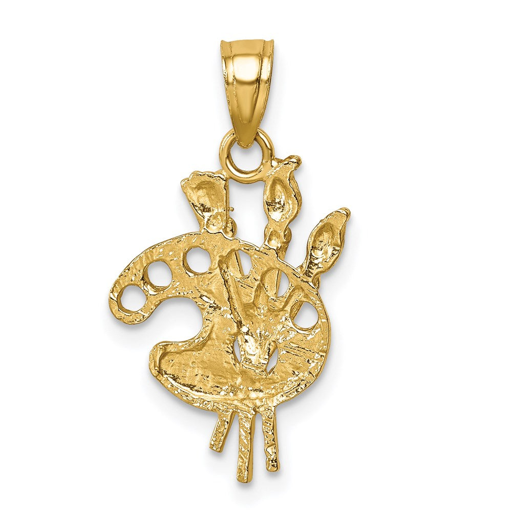 Diamond-cut Artists Paint Palette Pendant - WBC