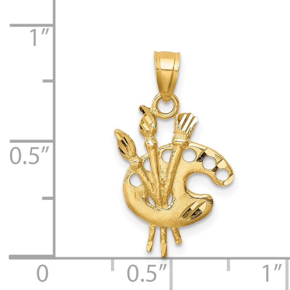 Diamond-cut Artists Paint Palette Pendant - WBC