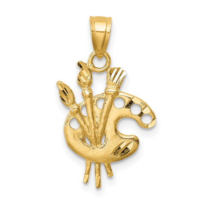 Diamond-cut Artists Paint Palette Pendant - WBC