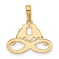 and Rhodium Diamond-cut Infinity Love Birds Pendant - WBC