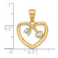 with Rhodium Diamond-cut Heart Arrow Pendant - WBC