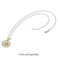and Rhodium Diamond-cut Sun Pendant - WBC