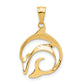 Polished Cut Out Dolphin Pendant - WBC