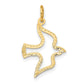 Satin and Diamond-Cut Dove Cut-out Charm - WBC