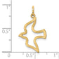 Satin and Diamond-Cut Dove Cut-out Charm - WBC