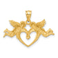 Satin Diamond-cut Angels with Heart Pendant - WBC