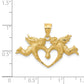 Satin Diamond-cut Angels with Heart Pendant - WBC