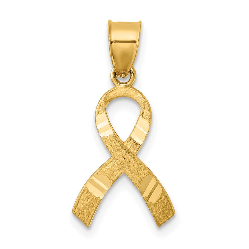 Diamond-cut Awareness Ribbon Pendant - WBC