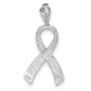 Diamond-cut Awareness Ribbon Pendant - WBC
