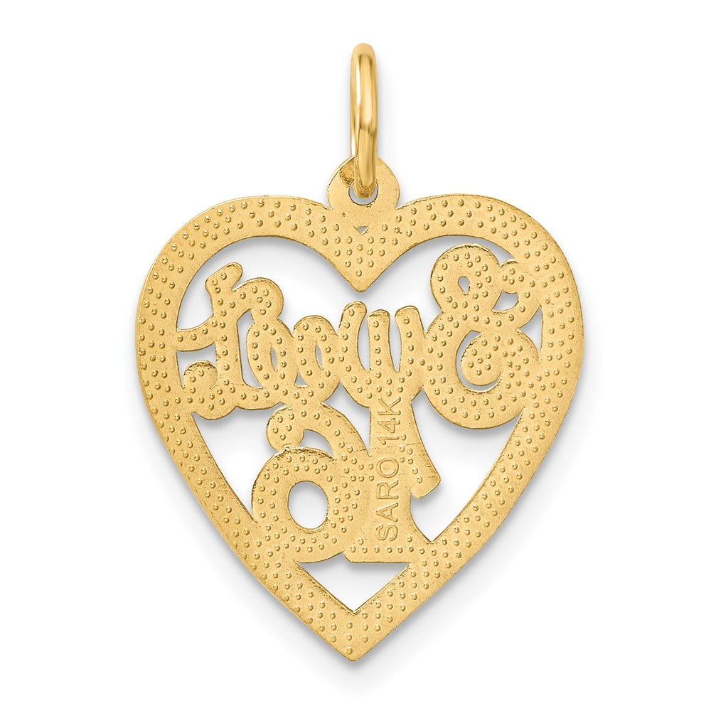 SWEET 16 in Heart Charm - WBC