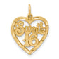 SWEET 16 in Heart Charm - WBC