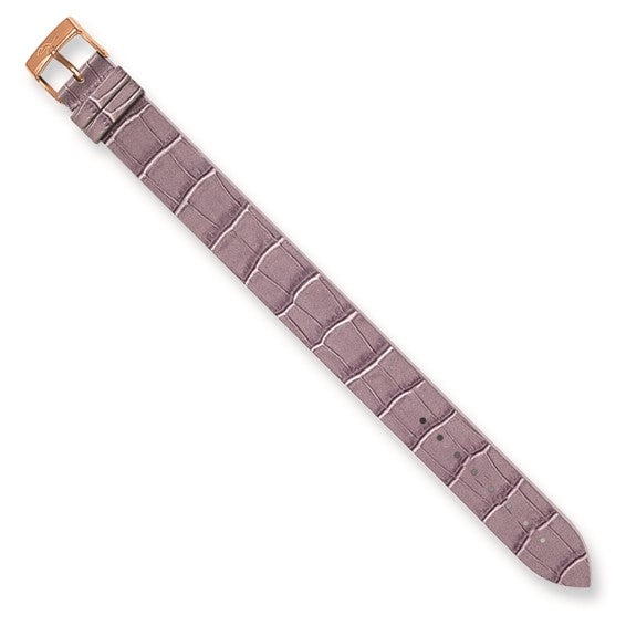 Moog Rose-pltd Lavender Croco Texture Polished Calf Lthr Watch Band