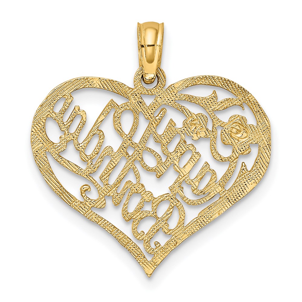 Solid HAPPY BIRTHDAY Heart Charm - WBC